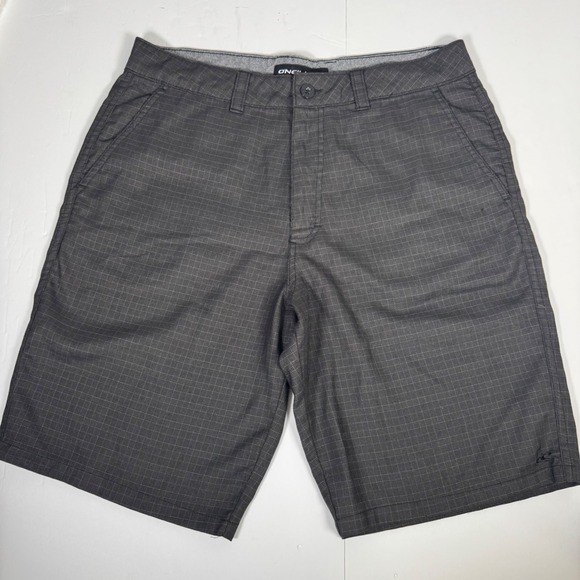 O'Neill Other - O'Neill Hybrid Shorts Mens 34 Black Plaid Stretch Walkshorts Surf Beach Gorpcore